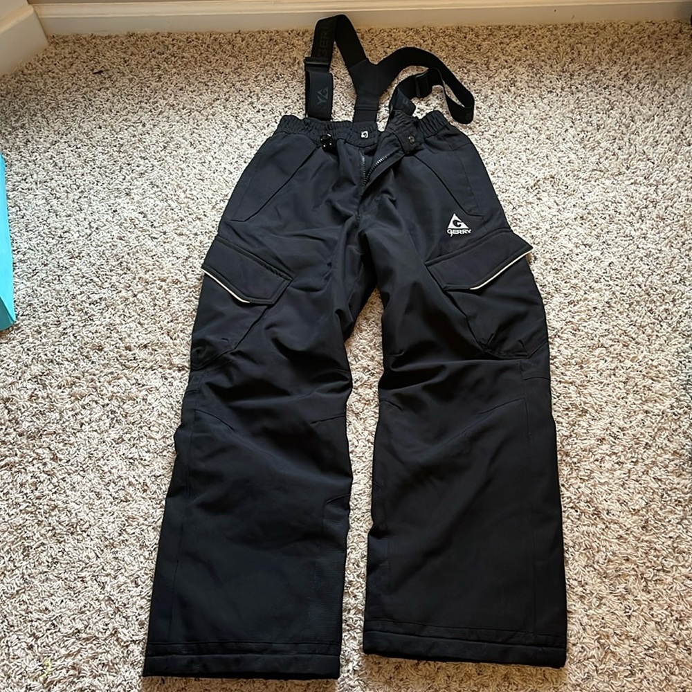 Gerry Youth (M 10/12) snow pants w/ adjustable/removable suspenders 27in inseam